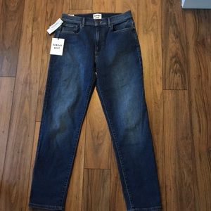 Vintage wash straight leg jeans